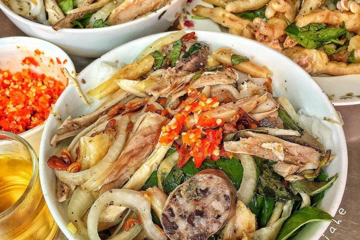 Bánh ướt lòng gà Long