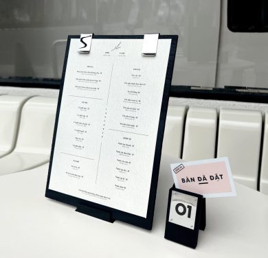 bảng gỗ kẹp menu ADOR