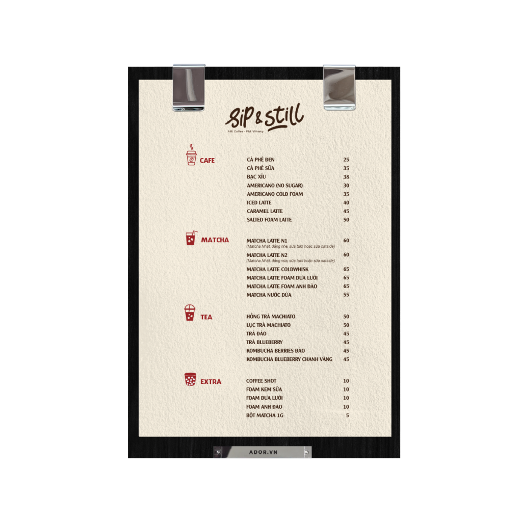 Menu SIP & STILL