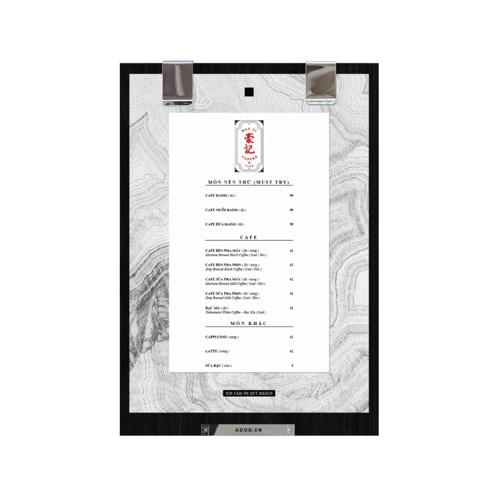 Menu Haoji Coffee & Cake 