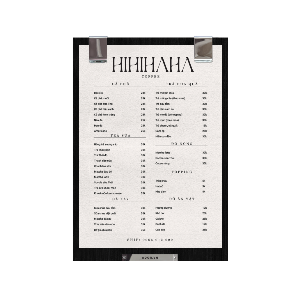MENU HIHIHAHA