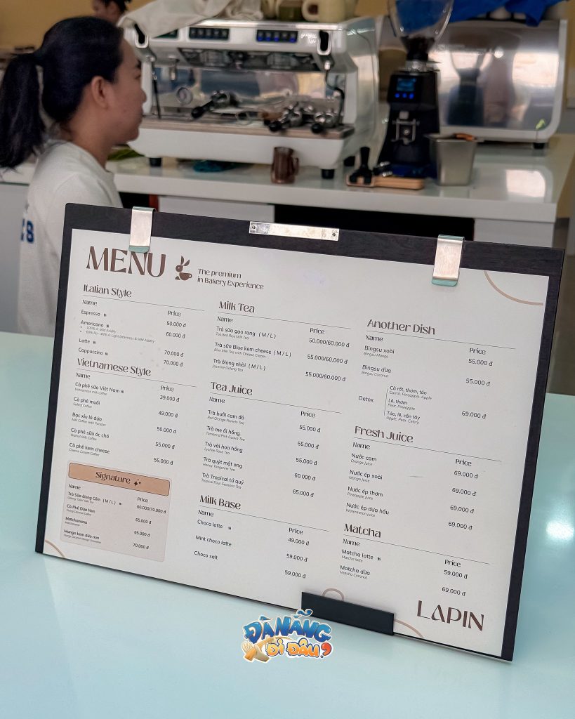 Menu Lapin Bakery & Dessert Đà Nẵng