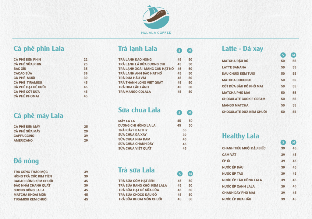 Menu Hulala Coffee