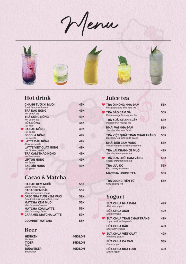 Menu Matcha House