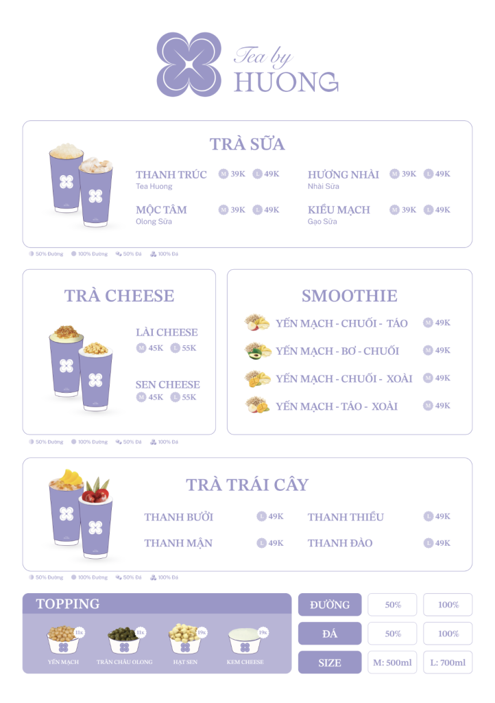 Menu Tea By Huong